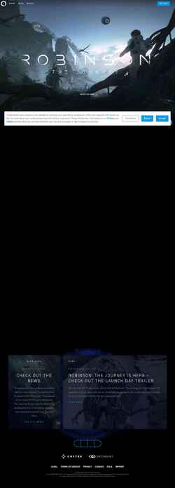 Snímek obrazovky robinsonthegame.com