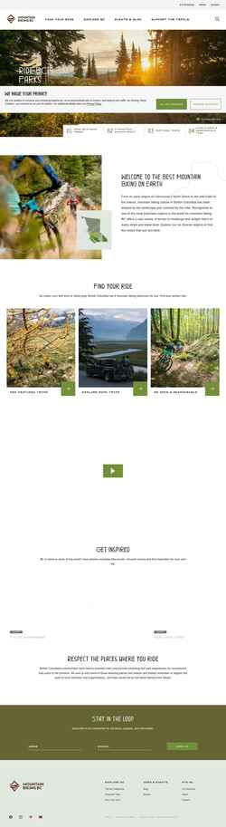 Captura de pantalla mountainbikingbc.ca