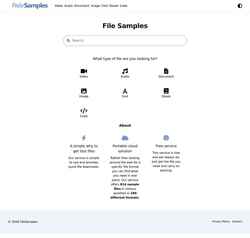 Schermata filesamples.com