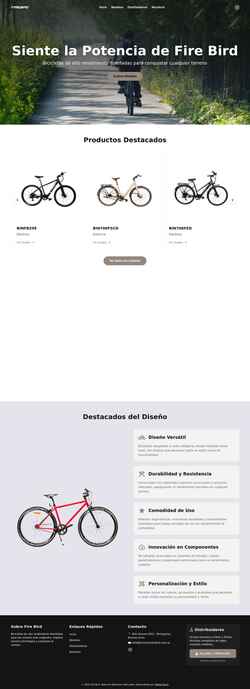 Screenshot bicicletasfirebird.com.ar
