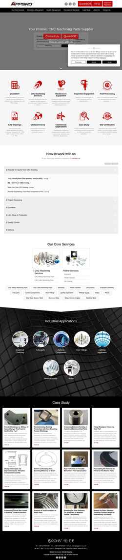 Schermafbeelding apporo-cnc.com
