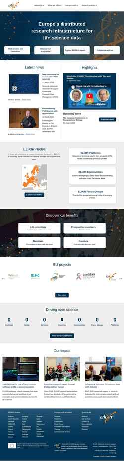 Снимак екрана elixir-europe.org