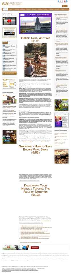 Screenshot equineinfoexchange.com