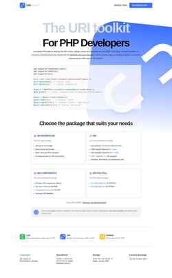 Screenshot uri.thephpleague.com