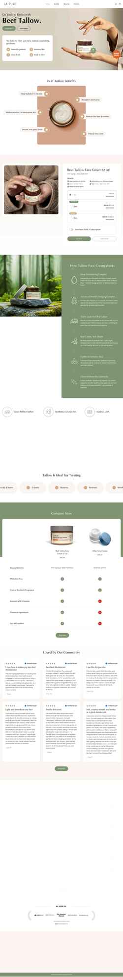 Captura de pantalla lapurenaturals.com