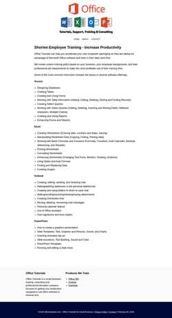 Képernyőkép officetutorials.com