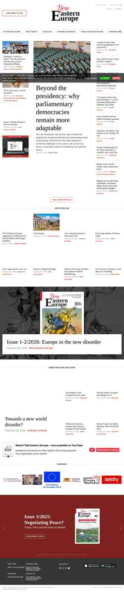 Скриншот neweasterneurope.eu