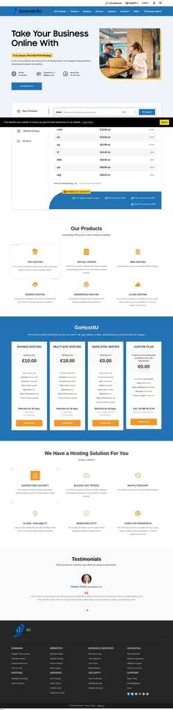 Снимак екрана gohost4u.com