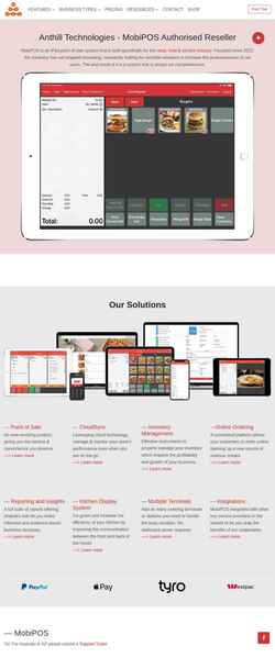 Snímka obrazovky mobipos.com.au