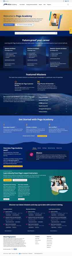 Snímka obrazovky academy.pega.com