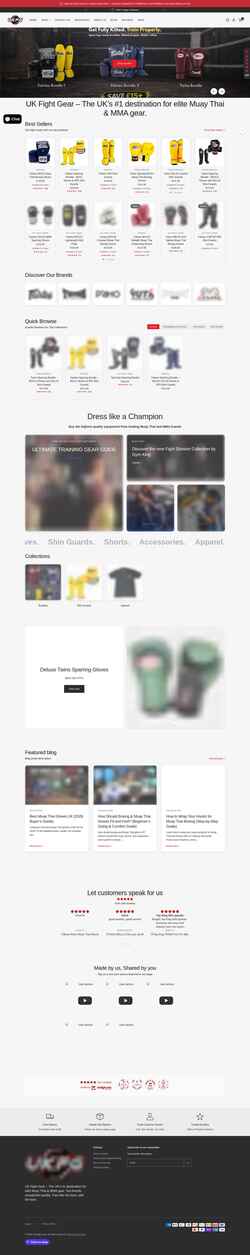 Schermata ukfightgear.com
