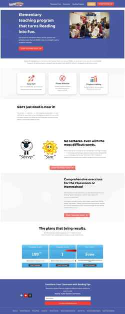 Zrzut ekranu readingteacher.com
