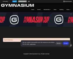 Skærmbillede gymnasium.smoothcomp.com