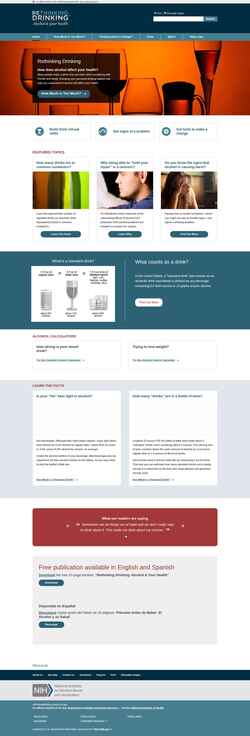 Captura de pantalla rethinkingdrinking.niaaa.nih.gov