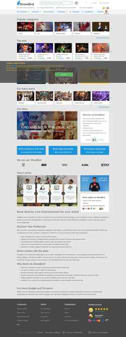 Screenshot showbird.com