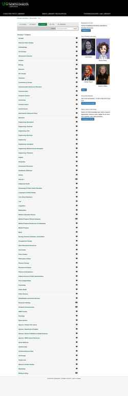 Snímek obrazovky libguides.und.edu