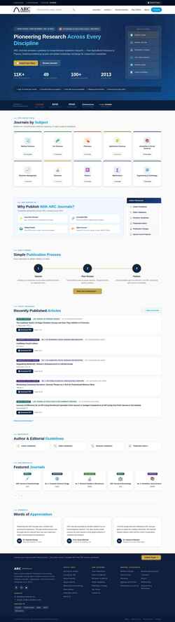 Screenshot arcjournals.org