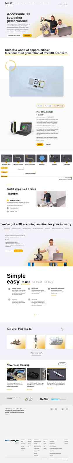 Captură de ecran store.peel-3d.com