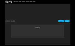Snímka obrazovky news.hidive.com