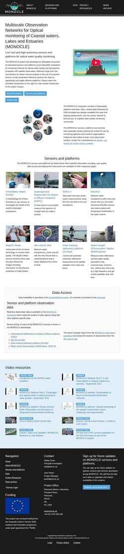 Snímek obrazovky monocle-h2020.eu