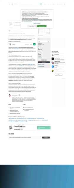 Posnetek zaslona cheatsheet-mac.en.softonic.com