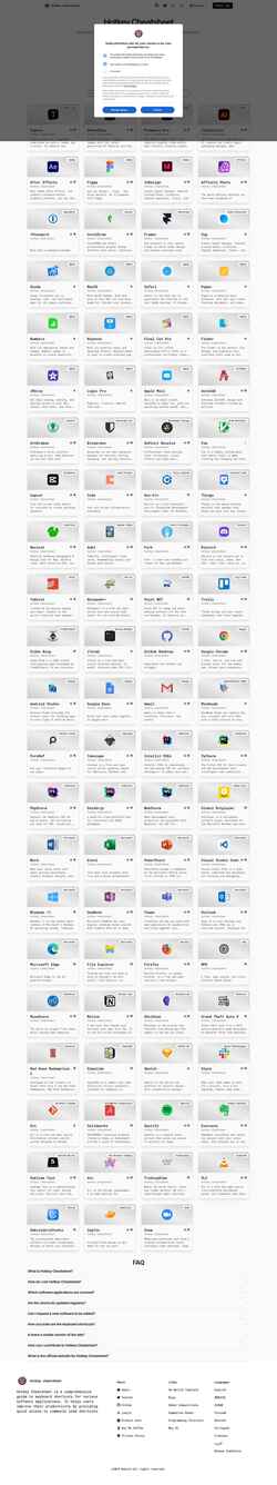 Posnetek zaslona hotkeycheatsheet.com