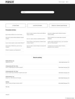 Screenshot support.persuit.com