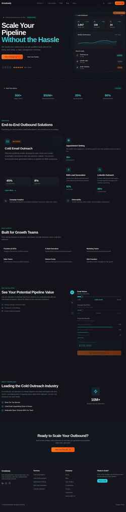 Снимак екрана growleady.io