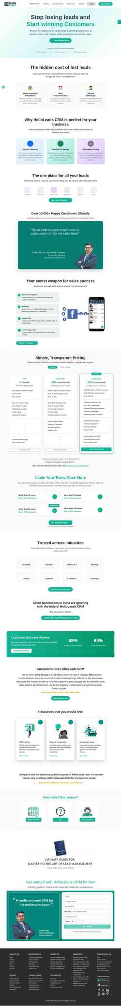 Screenshot helloleads.io