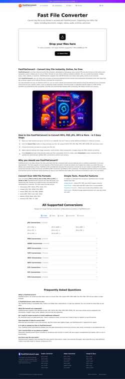 Skærmbillede fastfileconvert.vercel.app