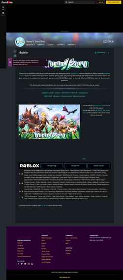 Skjermdump world-zero.fandom.com