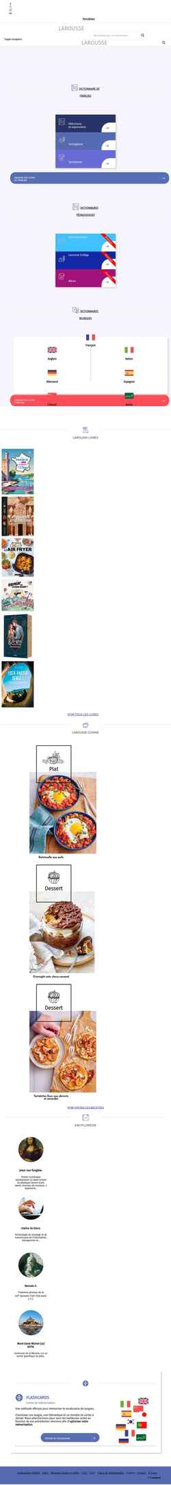 Screenshot www.larousse.fr