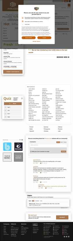 Screenshot www.phrases.com