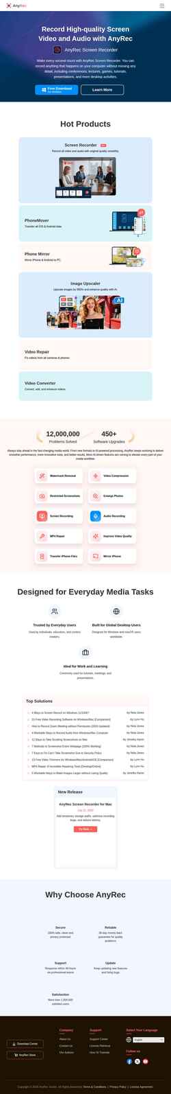 Screenshot www.anyrec.io