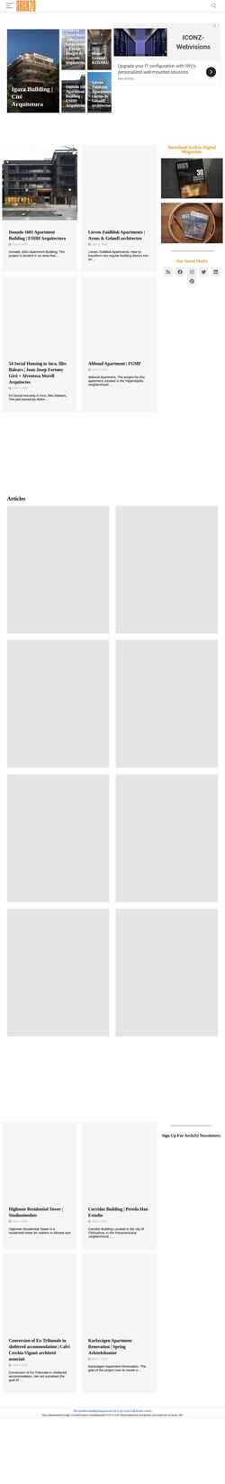 Screenshot www.arch2o.com