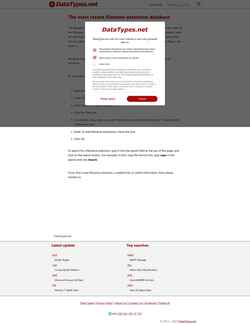 Captura de pantalla datatypes.net