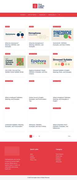 Екранна снимка firstenglishgrade.com