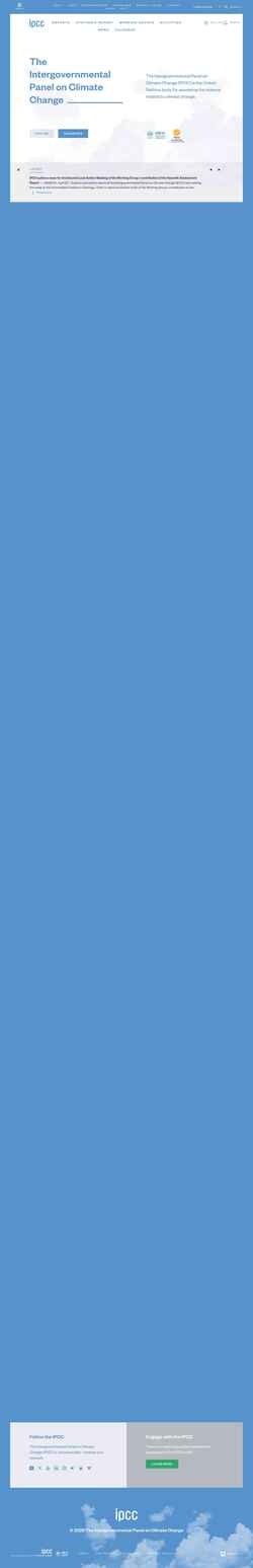 Screenshot www.ipcc.ch