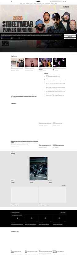Schermafbeelding www.complex.com