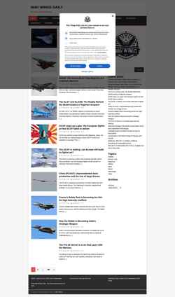 Snímek obrazovky warwingsdaily.com