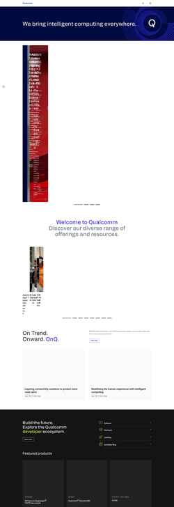 Снимак екрана www.qualcomm.com