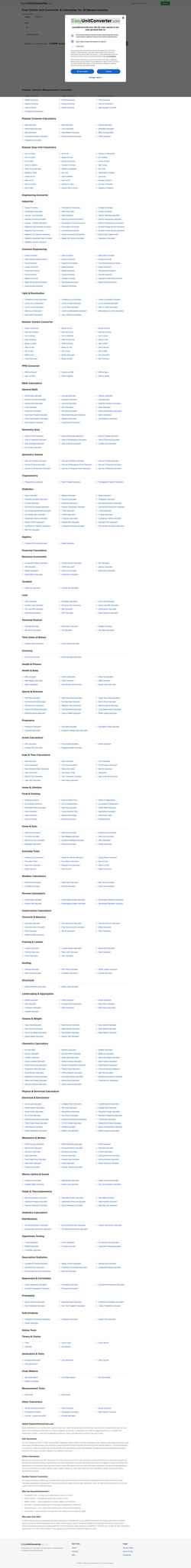 Skærmbillede www.easyunitconverter.com