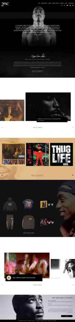 Ekran görüntüsü www.2pac.com