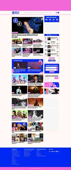 Schermata www.officialcharts.com