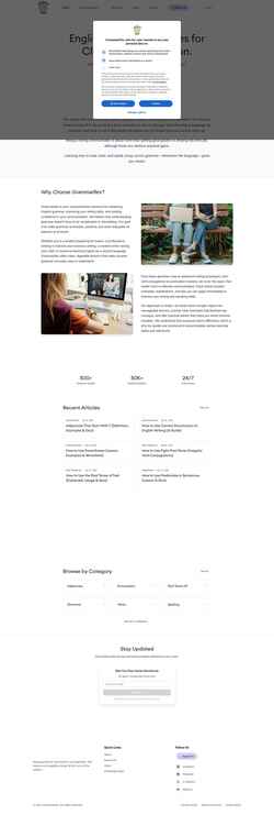 Ekrānuzņēmums www.grammarflex.com