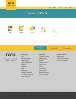 Captura de pantalla resourcecenter.byupathway.edu