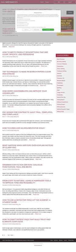 Screenshot www.dailywritingtips.com