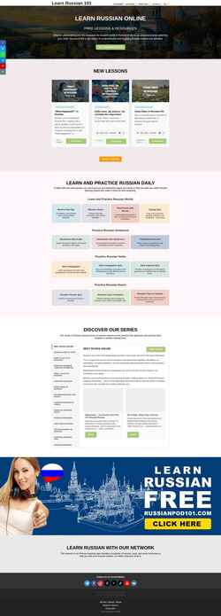 Zrzut ekranu learnrussian101.com