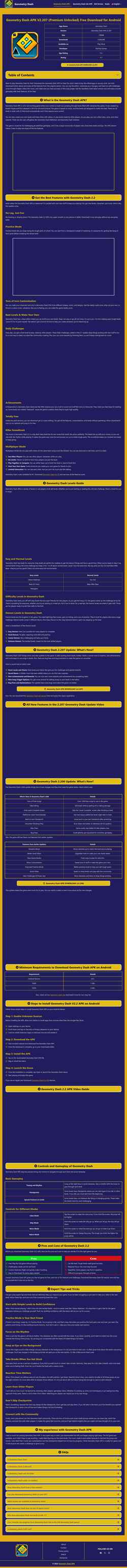 Снимак екрана geometrrydash.com