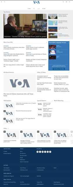 Skærmbillede www.voanews.com